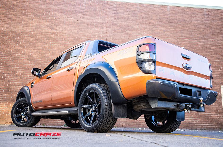 FORD RANGER AVALANCHE MATTE BLACK FRONT MILLED